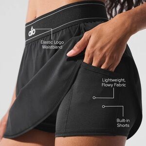 Women's Black Athletic Skort with Built-In Shorts